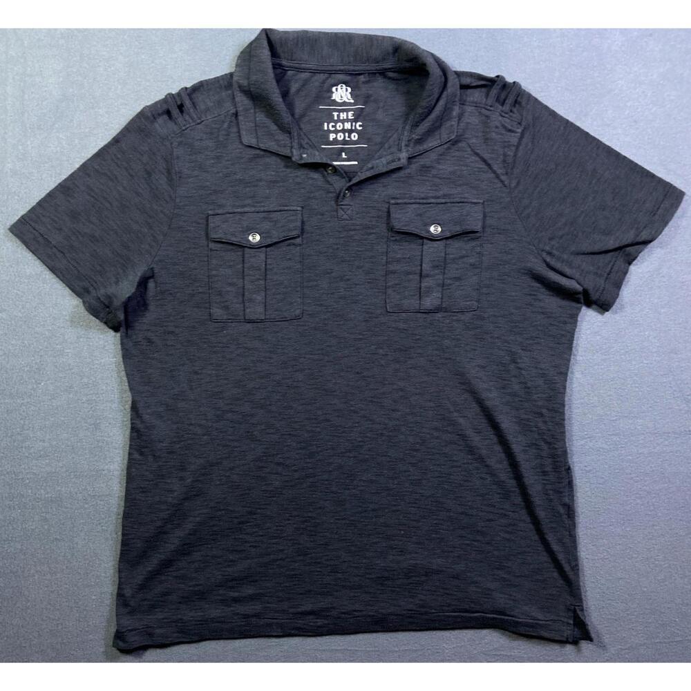 Rock And Republic R&R Men's Size Large The Iconic Polo Front Pockets S/S